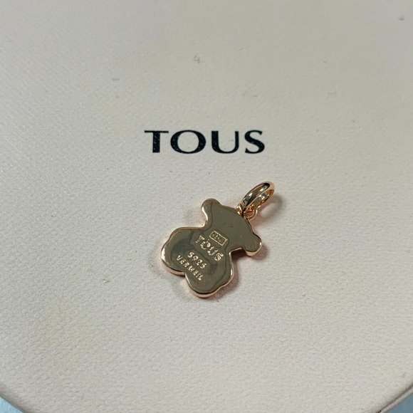 TOUS Large Rose Silver Vermeil Sweet Dolls bear Pendant the beloved bear - Picture 5 of 7